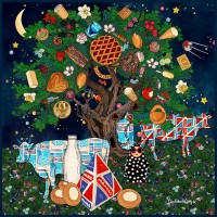 ПЛАТОК ЧУДО ДЕРЕВО НОЧЬЮ