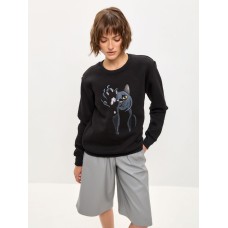 СВИТШОТ ЧЕРНЫЙ КОТ