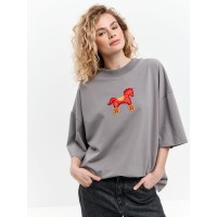 СВИТШОТ СЕРЫЙ ЛОШАДКА 