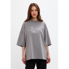 СВИТШОТ БЕЛОЧКА НА СЕРОМ